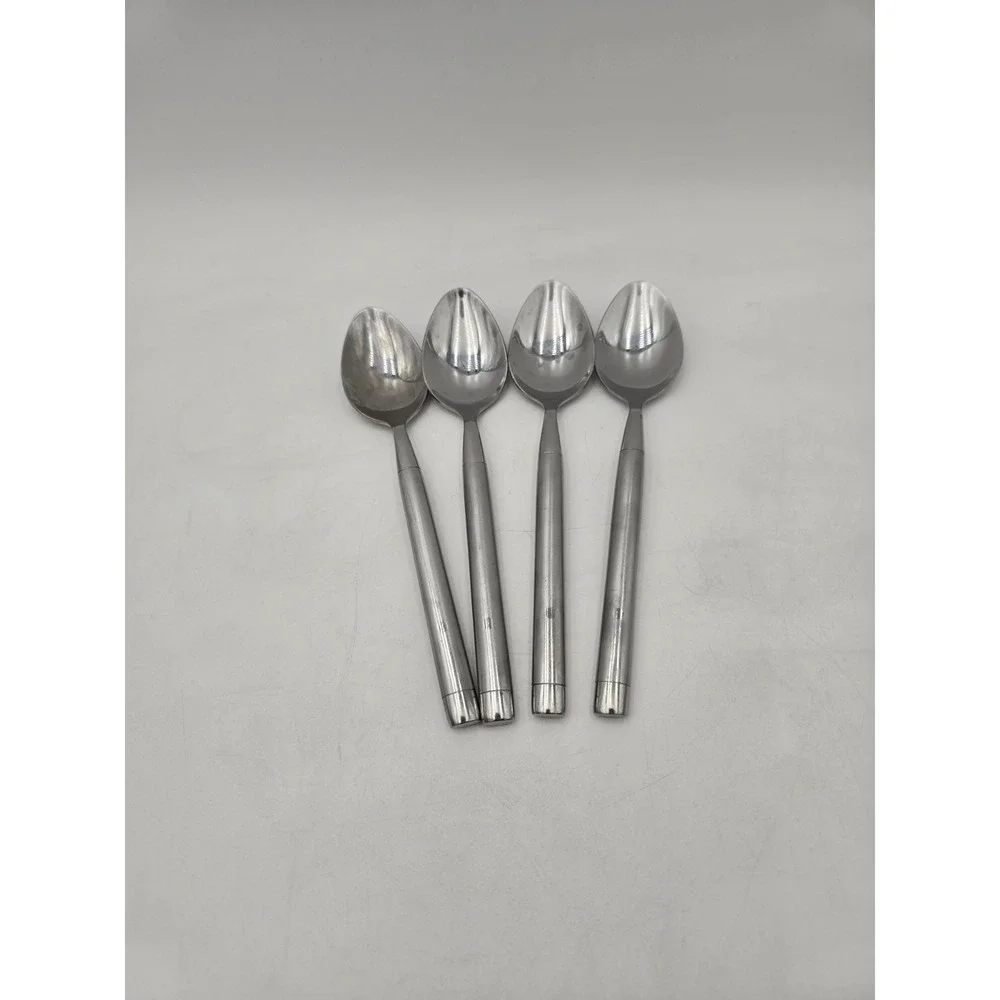 Lot Of 4 Hampton Silversmiths Shangri-la Stainless‎ Tablespoons Shangrila Spoons